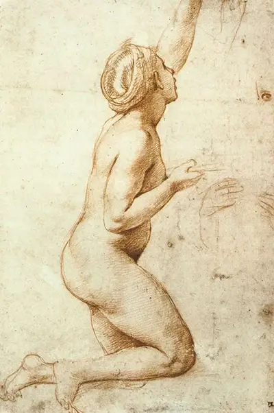 Kneeling Nude Woman Raphael